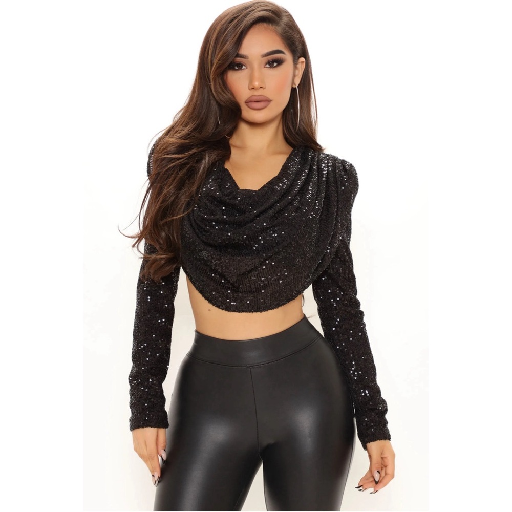 Fashion Nova Sequins Blouse